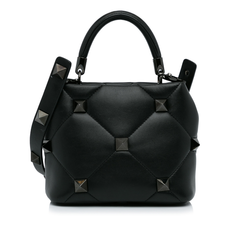 Pre-Loved Valentino Roman Stud Satchel - Picture 3 of 11